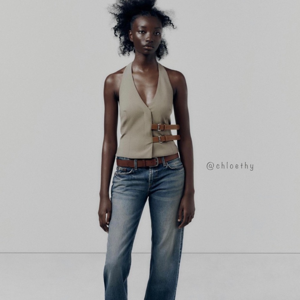 Zara BELTED HALTER VEST - Picture 7 of 8